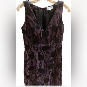 Amy Matto Womens V-Neck Sleeveless Floral Sheath Dress Size 2